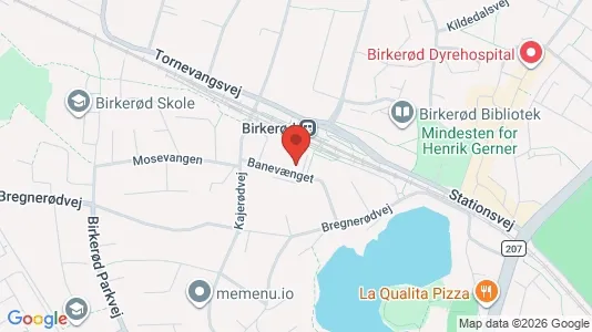 Kontorlokaler til leje i Birkerød - kort over placeringen