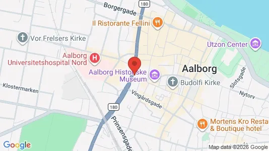 Kontorlokaler til leje i Aalborg Centrum - kort over placeringen