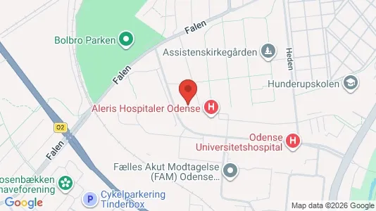 Kontorlokaler til leje i Odense C - kort over placeringen