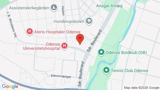 Kontorlokaler til leje i Odense C - kort over placeringen