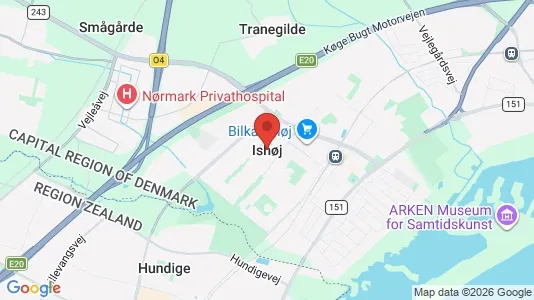Kontorlokaler til leje i Ishøj - kort over placeringen