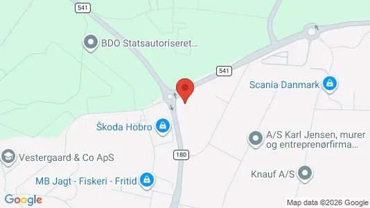 Erhvervslejemål til leje i Hobro - kort over placeringen