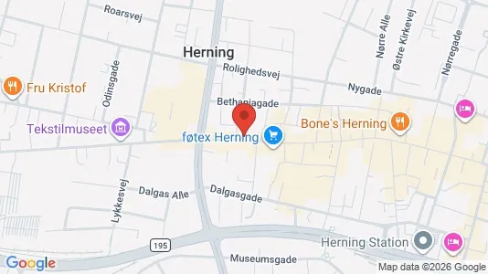 Boligudlejningsejendomme til salg i Herning - kort over placeringen