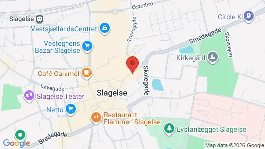 Kontorlokaler til leje i Slagelse - kort over placeringen