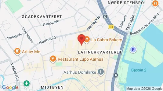 Kontorlokaler til leje i Århus C - kort over placeringen