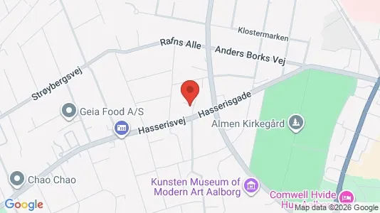 Kontorlokaler til leje i Aalborg Centrum - kort over placeringen