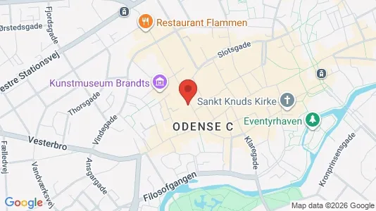 Kontorlokaler til leje i Odense C - kort over placeringen