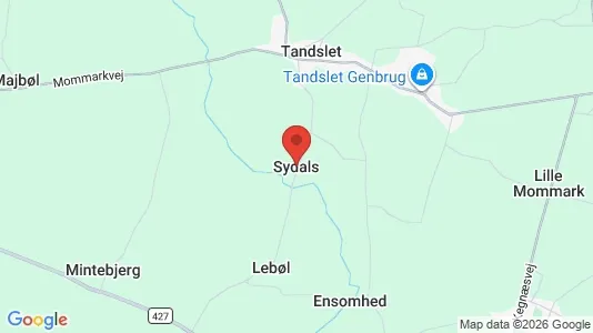 Butikslokaler til leje i Sydals - kort over placeringen