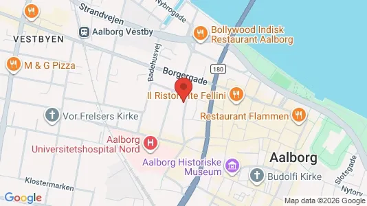 Boligudlejningsejendomme til salg i Aalborg Centrum - kort over placeringen