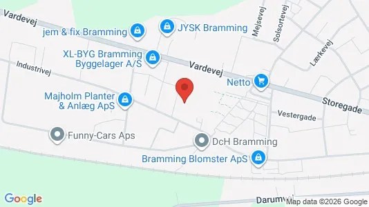 Kontorlokaler til leje i Bramming - kort over placeringen
