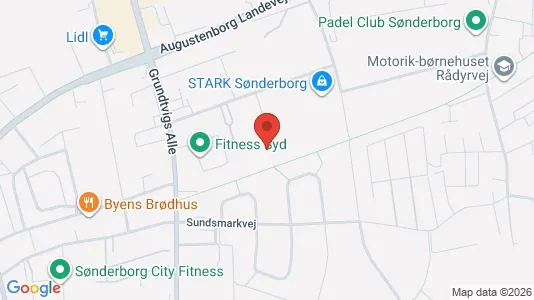Kontorlokaler til leje i Sønderborg - kort over placeringen