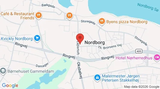 Erhvervslejemål til leje i Nordborg - kort over placeringen