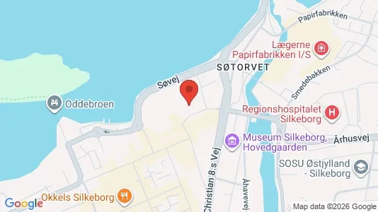 Kontorlokaler til leje i Silkeborg - kort over placeringen