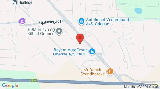 Kontorlokaler til leje i Odense S - kort over placeringen