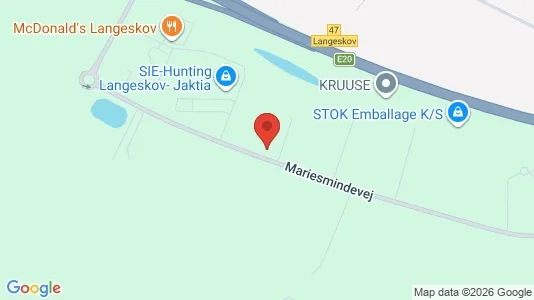 Erhvervsgrunde til salg i Langeskov - kort over placeringen