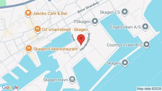 Lagerlokaler til salg i Skagen - kort over placeringen