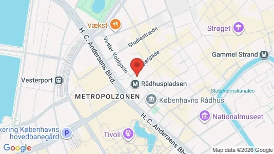 Kliniklokaler til leje i København K - kort over placeringen