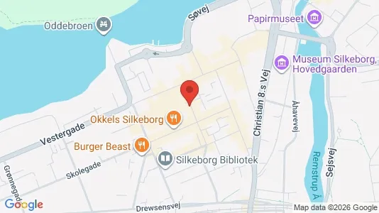 Kontorlokaler til leje i Silkeborg - kort over placeringen