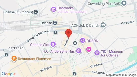 Kontorlokaler til leje i Odense C - kort over placeringen