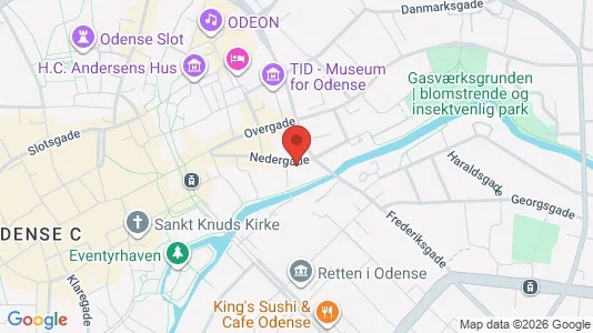 Kontorlokaler til leje i Odense C - kort over placeringen