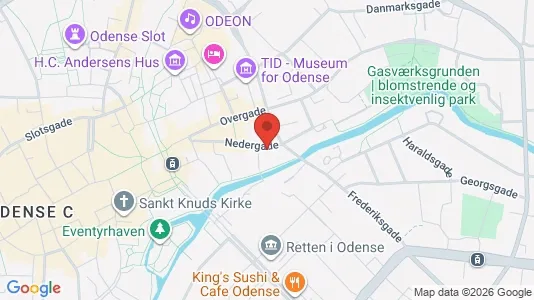 Kontorlokaler til leje i Odense C - kort over placeringen