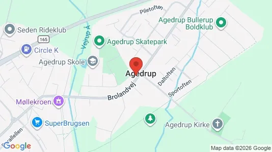 Erhvervslejemål til salg i Agedrup - kort over placeringen