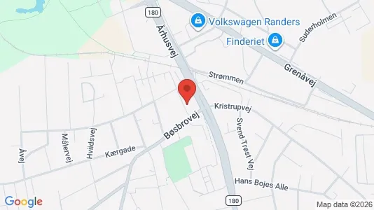 Boligudlejningsejendomme til salg i Randers SV - kort over placeringen