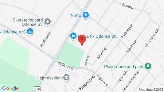 Kontorlokaler til leje i Odense SV - kort over placeringen