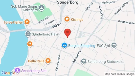 Erhvervslejemål til leje i Sønderborg - kort over placeringen
