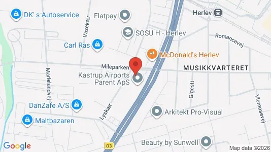 Kontorlokaler til leje i Herlev - kort over placeringen