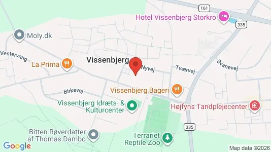 Kontorlokaler til salg i Vissenbjerg - kort over placeringen