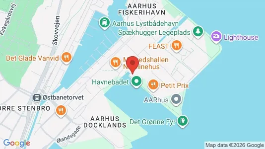 Kontorlokaler til leje i Århus C - kort over placeringen