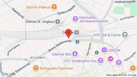 Kontorlokaler til leje i Odense C - kort over placeringen