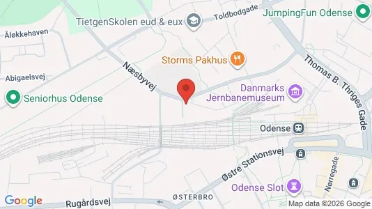 Kontorhoteller til leje i Odense C - kort over placeringen