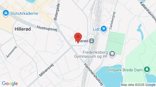 Erhvervslejemål til salg i Hillerød - kort over placeringen