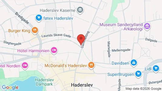 Kontorlokaler til salg i Haderslev - kort over placeringen