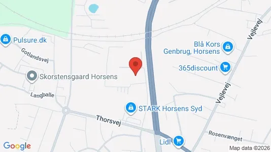 Lagerlokaler til leje i Horsens - kort over placeringen