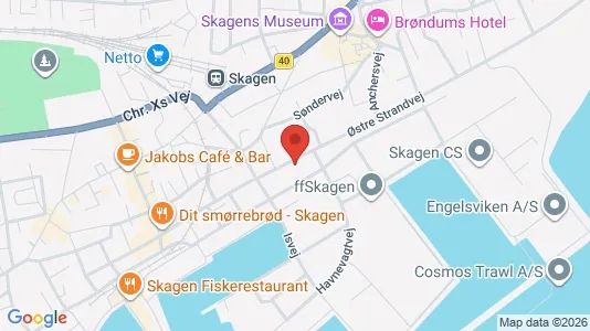 Lagerlokaler til salg i Skagen - kort over placeringen