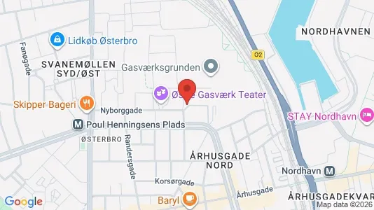 Kontorlokaler til leje i Østerbro - kort over placeringen
