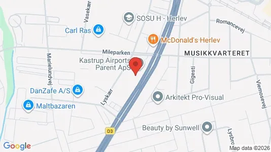 Kontorlokaler til leje i Herlev - kort over placeringen
