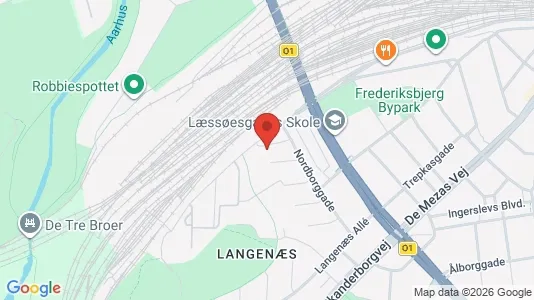 Erhvervslejemål til leje i Århus C - kort over placeringen