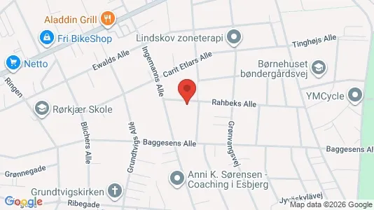 Erhvervslejemål til salg i Esbjerg Centrum - kort over placeringen
