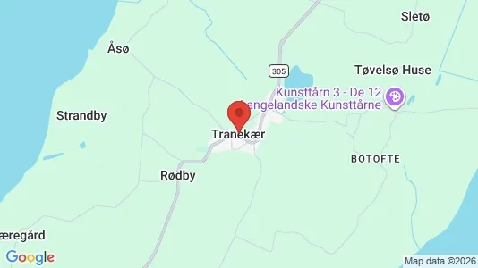 Hoteller til salg i Tranekær - kort over placeringen