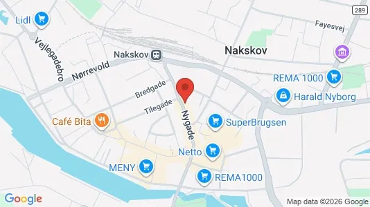Kontorlokaler til salg i Nakskov - kort over placeringen