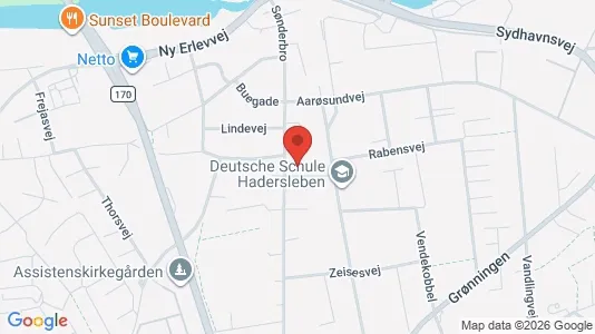 Boligudlejningsejendomme til salg i Haderslev - kort over placeringen