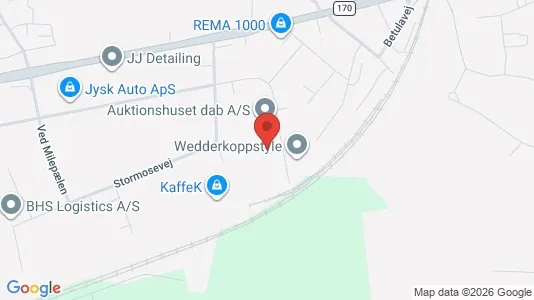 Kontorlokaler til leje i Hasselager - kort over placeringen