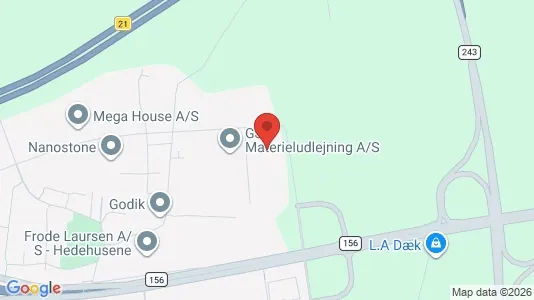 Lagerlokaler til leje i Hedehusene - kort over placeringen