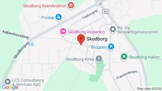 Erhvervslejemål til salg i Rødding - kort over placeringen
