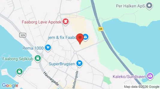 Lagerlokaler til leje i Faaborg - kort over placeringen