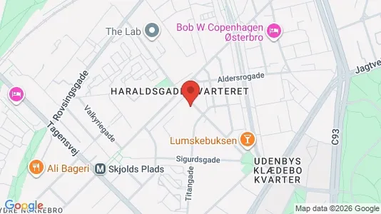 Kontorlokaler til leje i Østerbro - kort over placeringen